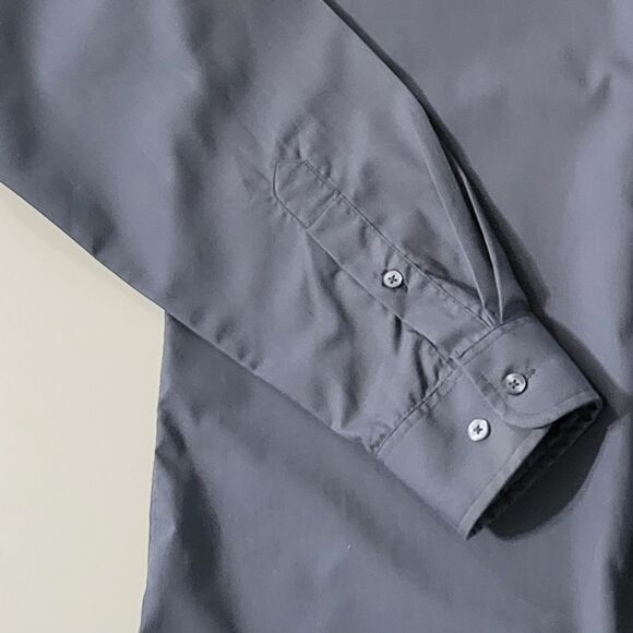 George Men's Charcoal Gray Long Sleeve Button-Down Shirt - Picture 9 of 13